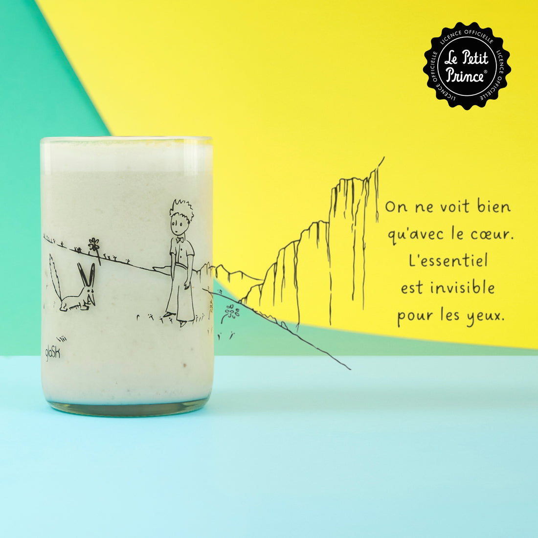 The Little Prince - Set of 4 transparent glasses