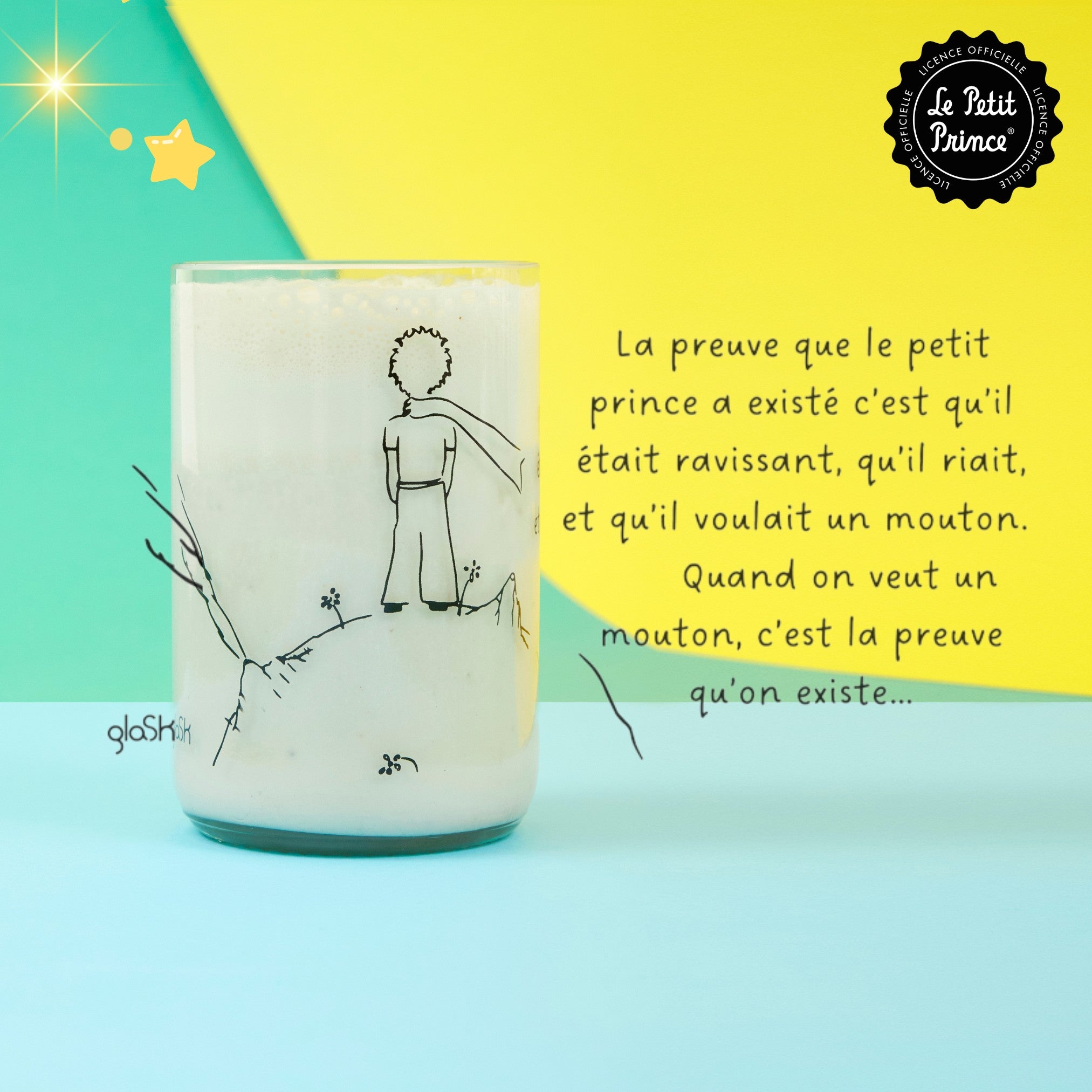 The Little Prince transparent - Set of 4 glasses