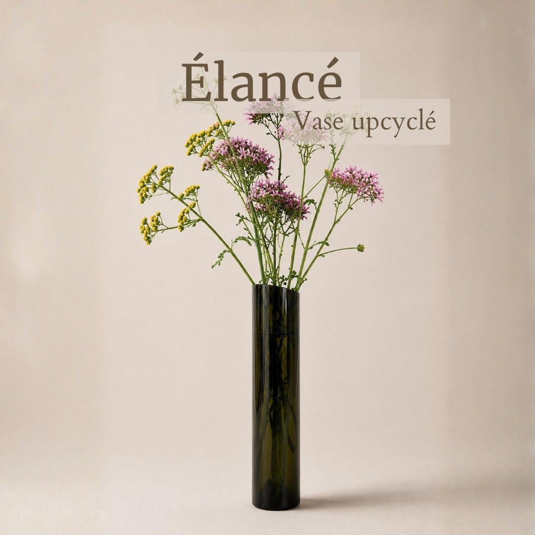 Vase en bouteille recyclée Élancé