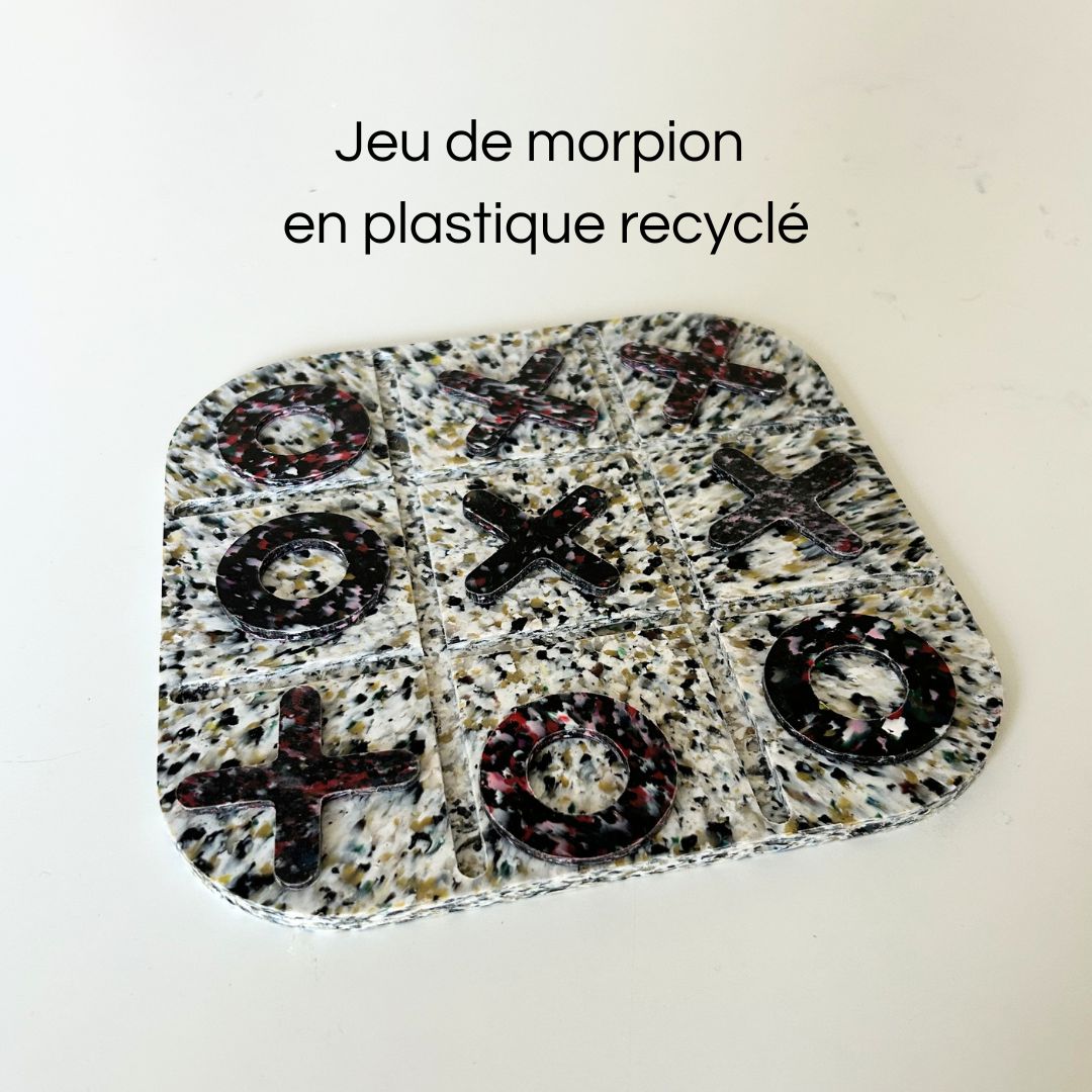 Jeu de morpion en plastique recyclé