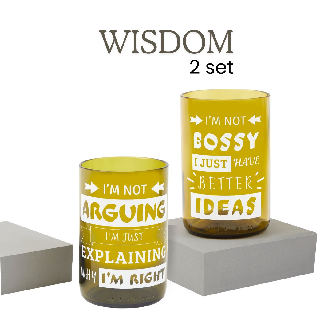 Wisdom - Set of 2 glasses